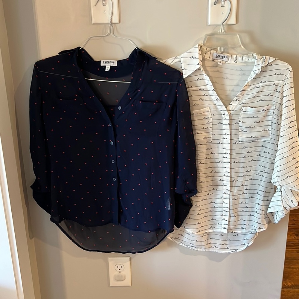 Express portofino tops! Like new, sheer, rare!